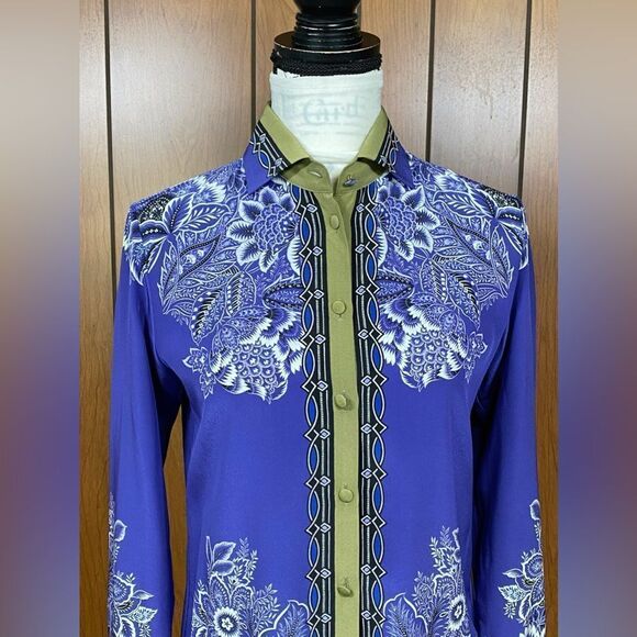 Etro Silk Bandana Blouse size 40/us size 4 - Picture 6 of 13